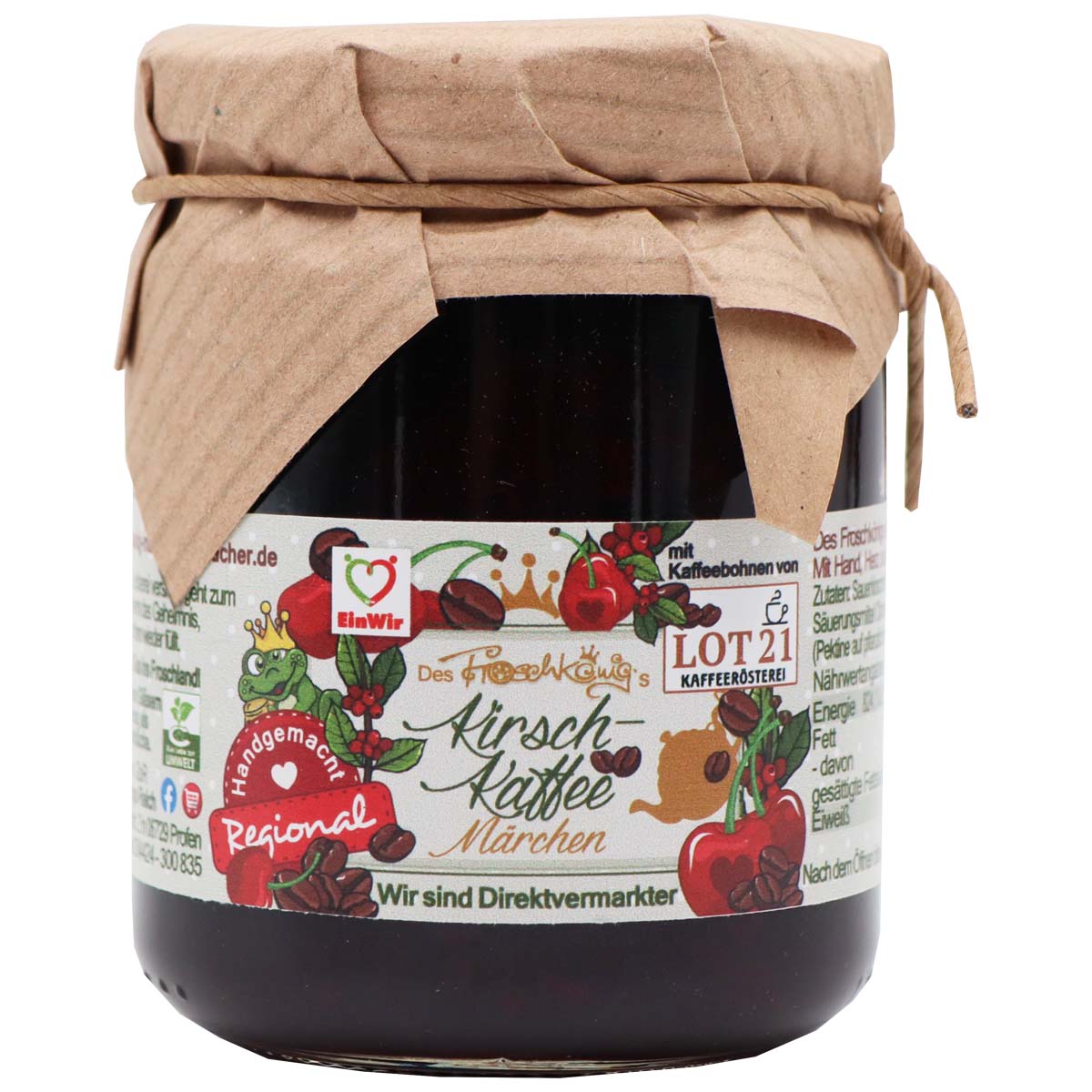 Fruchtaufstrich Marmelade Frucht und Kaffee